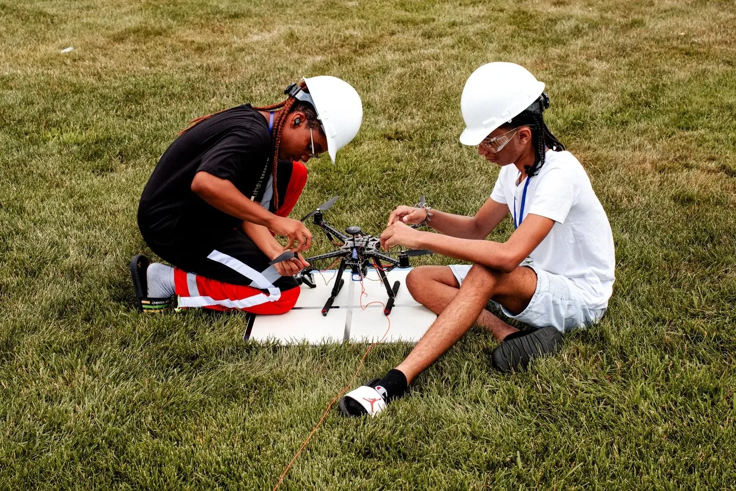 STEM-ED students at a drone competition